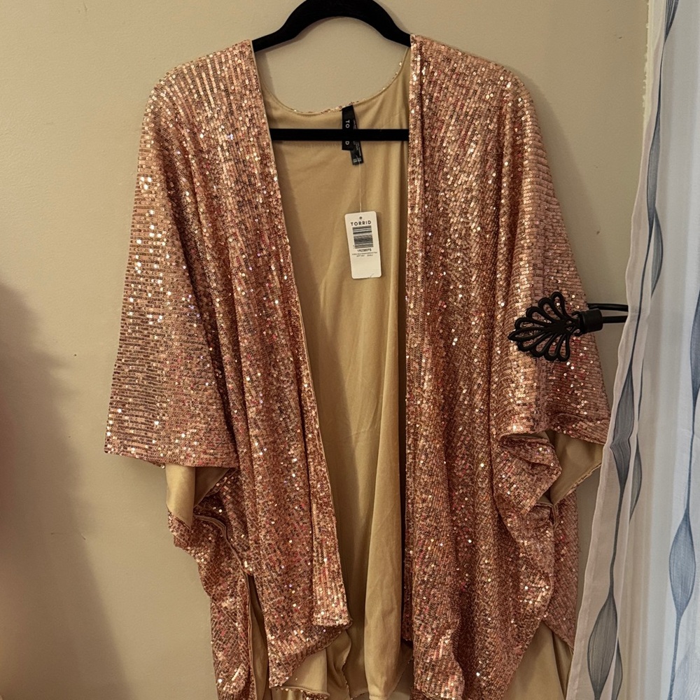 Torrid Rose Gold Sequin Cover-Up